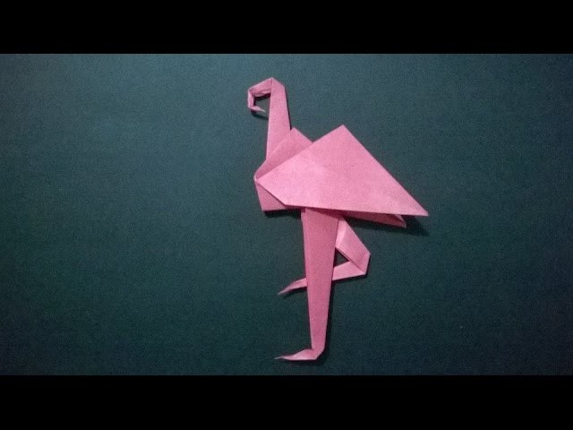 COMO HACER UN FLAMINGO DE PAPEL - How to make a paper flamingo