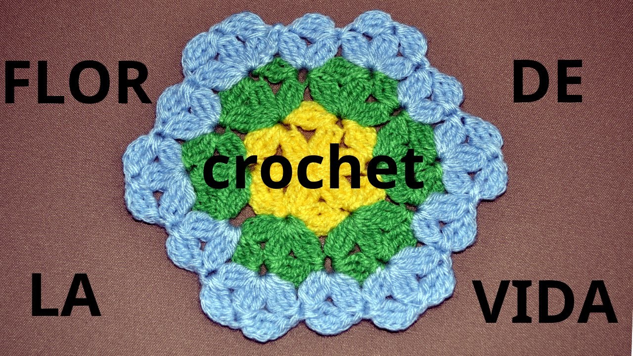 Flor De La Vida en tejido crochet tutorial paso a paso.