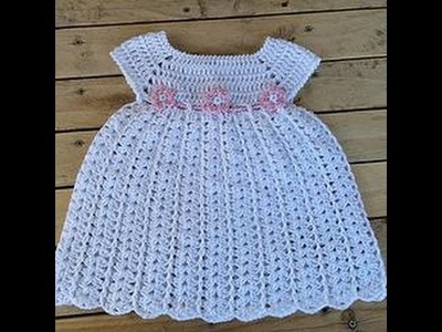 Vestido bebe tejido a crochet facil. baby dress crochet easy
