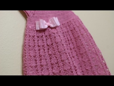 Vestido Rosa Elegante Crochet parte 2 de 3