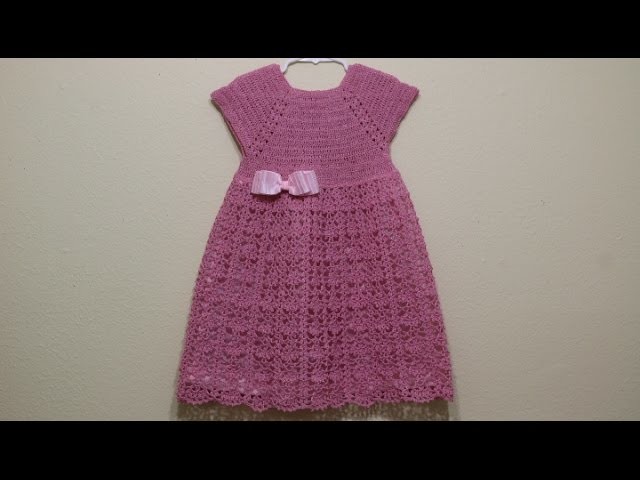 Vestido Rosa Elegante Crochet parte 3 de 3
