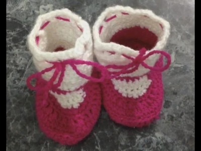 Zapatos para bebé. crochet muy fácil PARTE 2.2