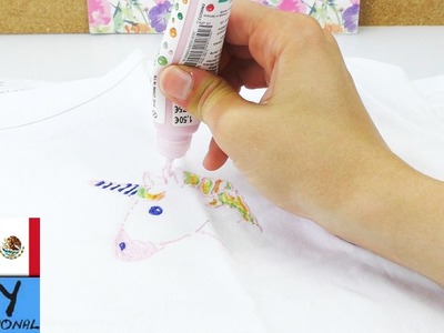 TUTORIAL DIY Decora tu camiseta muy fácil | Emoji del unicornio | Pinturas