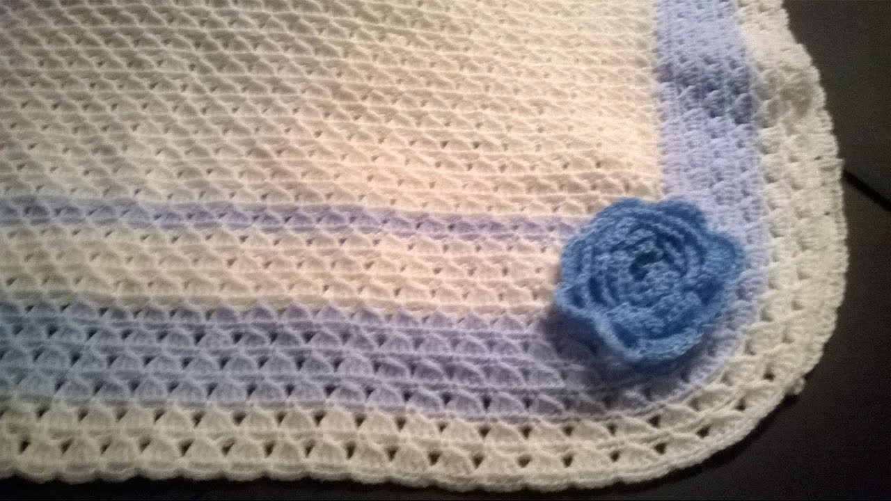 Ajuar para bebés: Mantita bautismal (ganchillo. crochet) - Baby's blanket