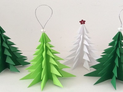 Árbol de navidad de papel. Paper Christmas tree. Christmas decorations.