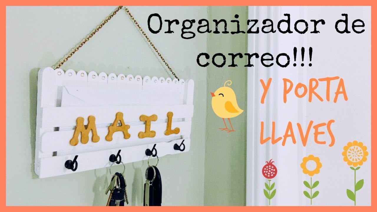 COMO HACER UN ORGANIZADOR DE CORREO Y PORTA LLAVES!|MANUALIDADES CON PALITOS DE HELADO