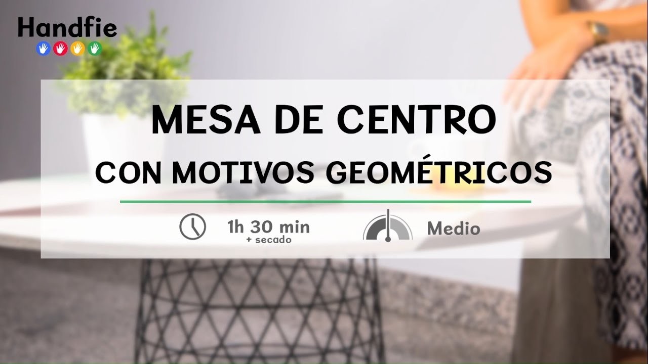 Cómo hacer una mesa de centro con motivos geométricos· Handfie DIY