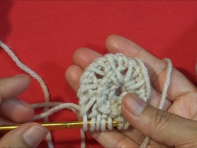 Crochet tunecino redondo o circular.