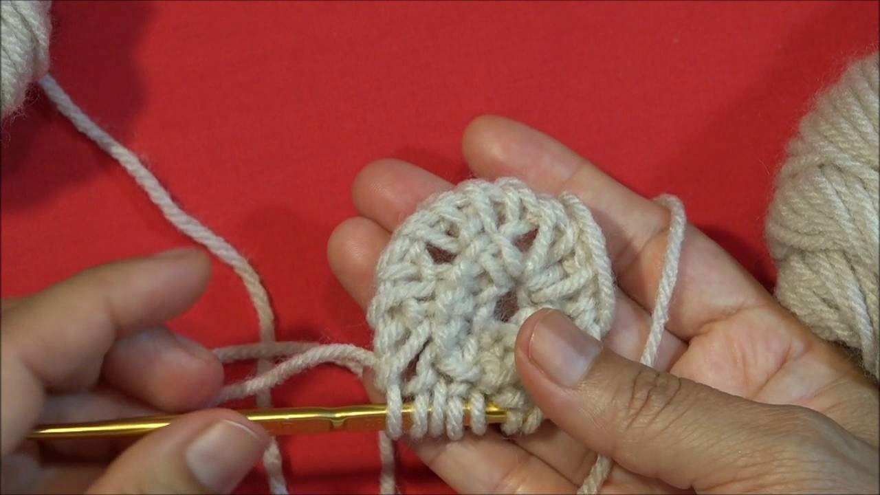Crochet tunecino redondo o circular.