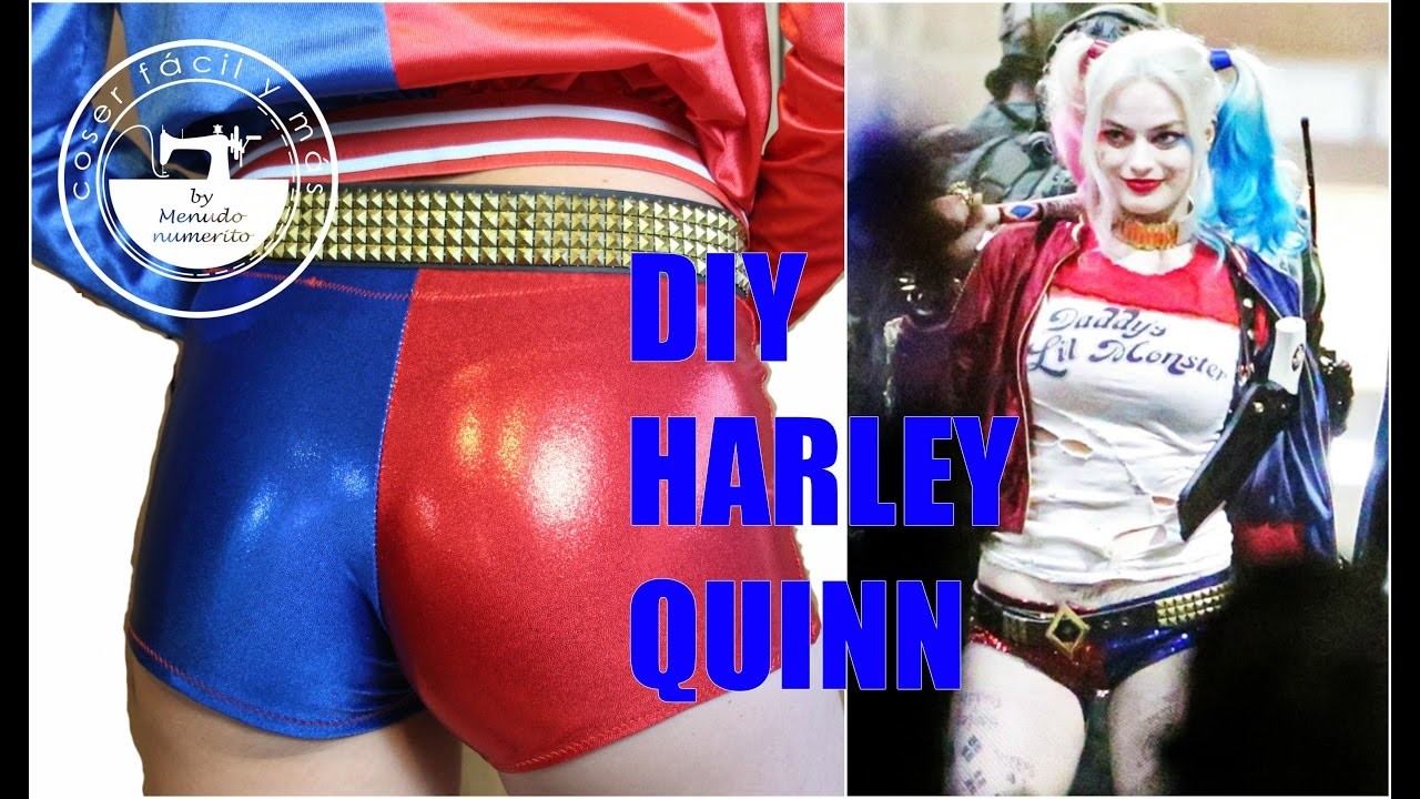 Disfraz casero Harley Quinn Suicide Squad DIY , parte 2 con moldes