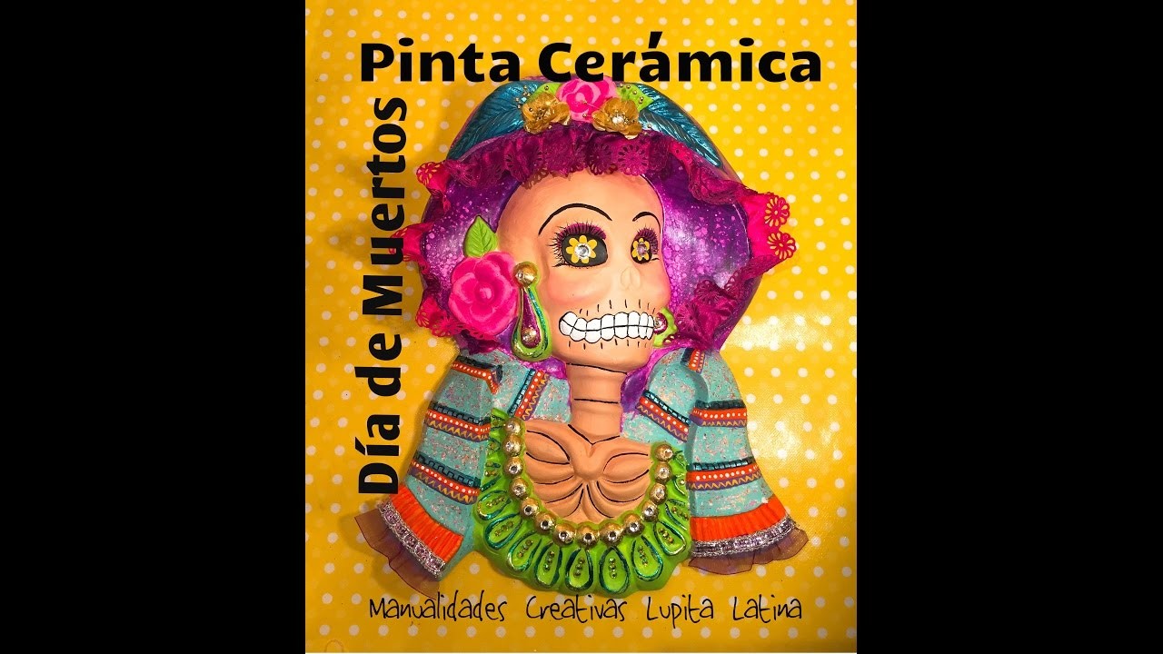 DIY Pinta Cerámica Catrina  Día de Muertos  Ceramic painting halloween