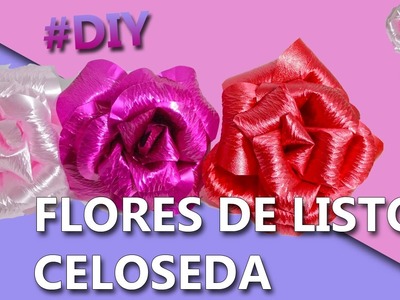 COMO HACER FLORES CON LISTON CELOSEDA | Manualidades como hacer flores