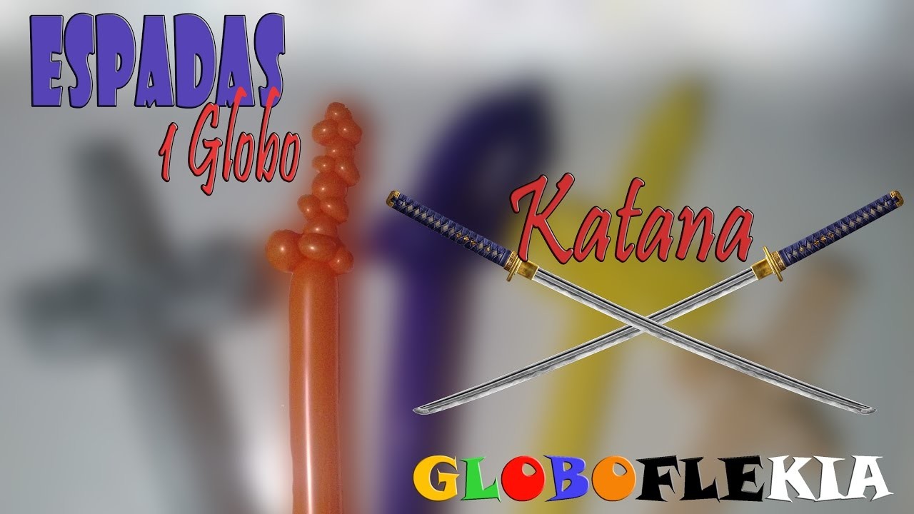 Como hacer una Katana con un GLOBO. How to make a  BALLOON KATANA