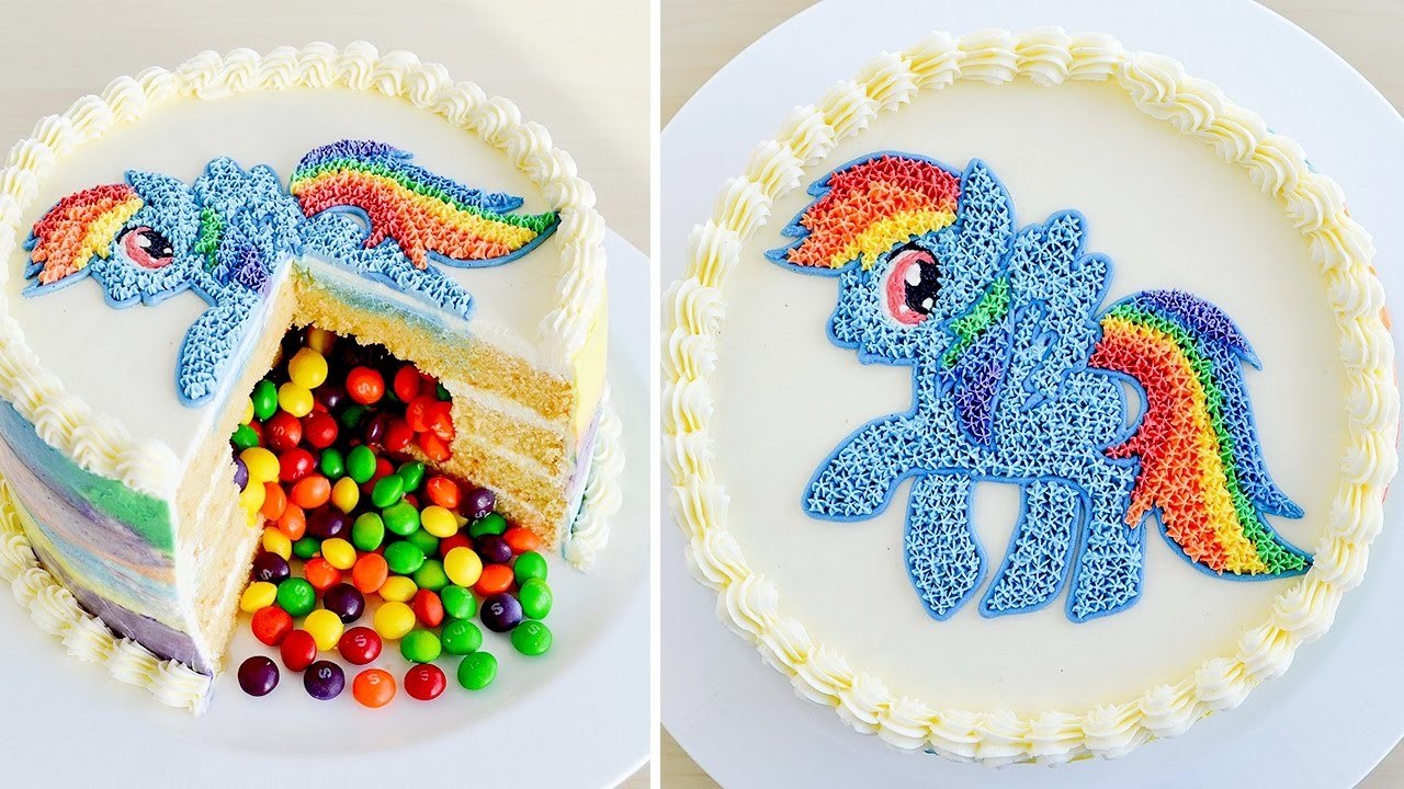 Como hacer una Torta Piñata con Rainbow Dash de Mi Pequeño Pony ✩ Tan Dulce