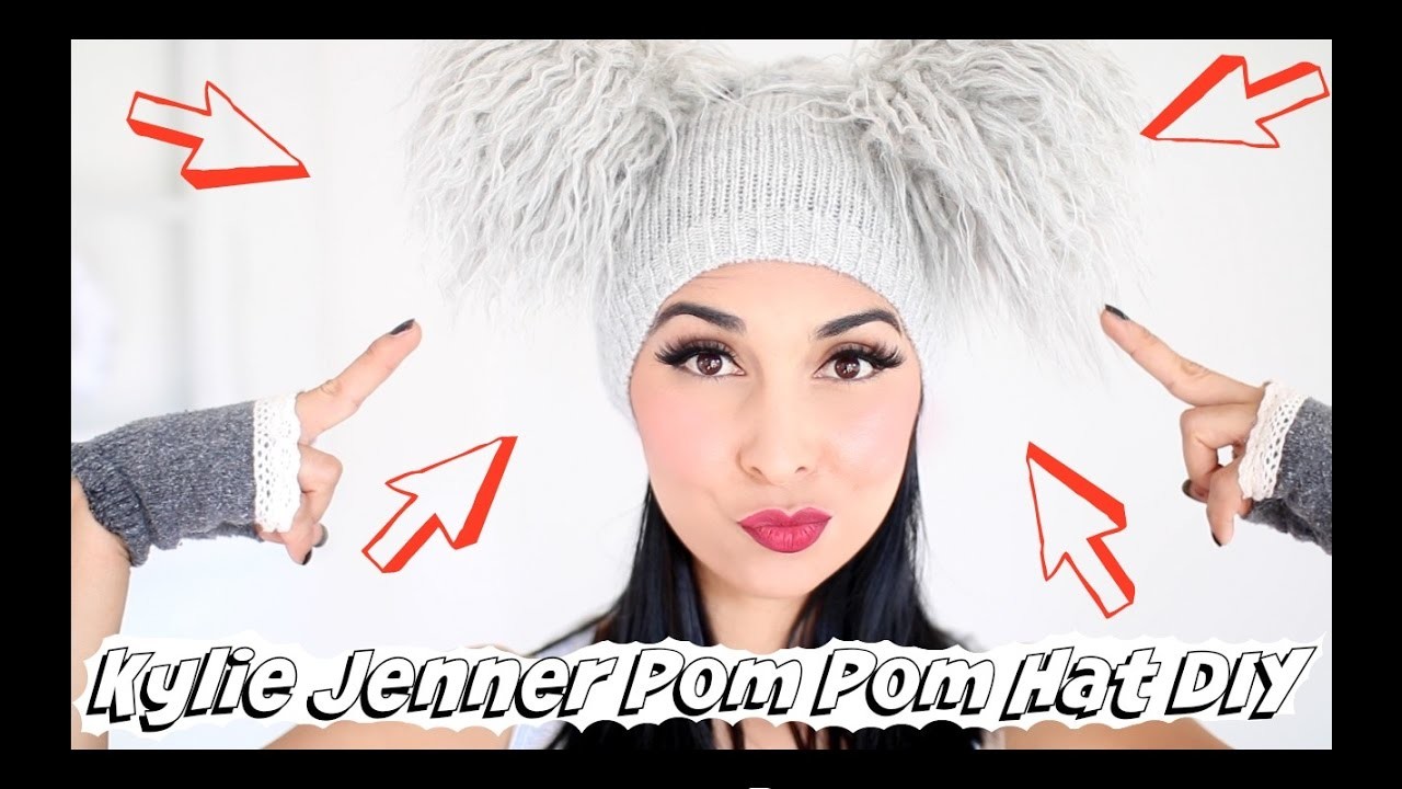 DIY| Kylie Jenner Pom Pom Hat ~ Como hacer la gorra de Kylie Jenner Manualidad