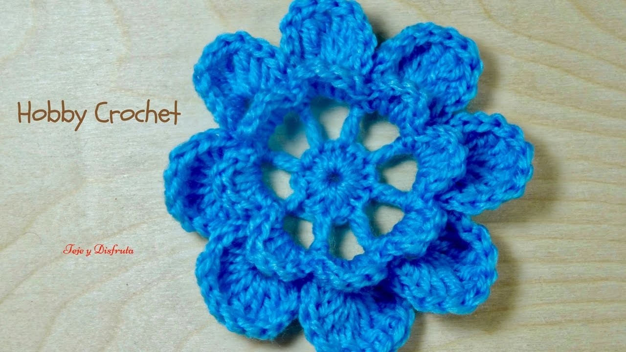 Flor a crochet Nº 4