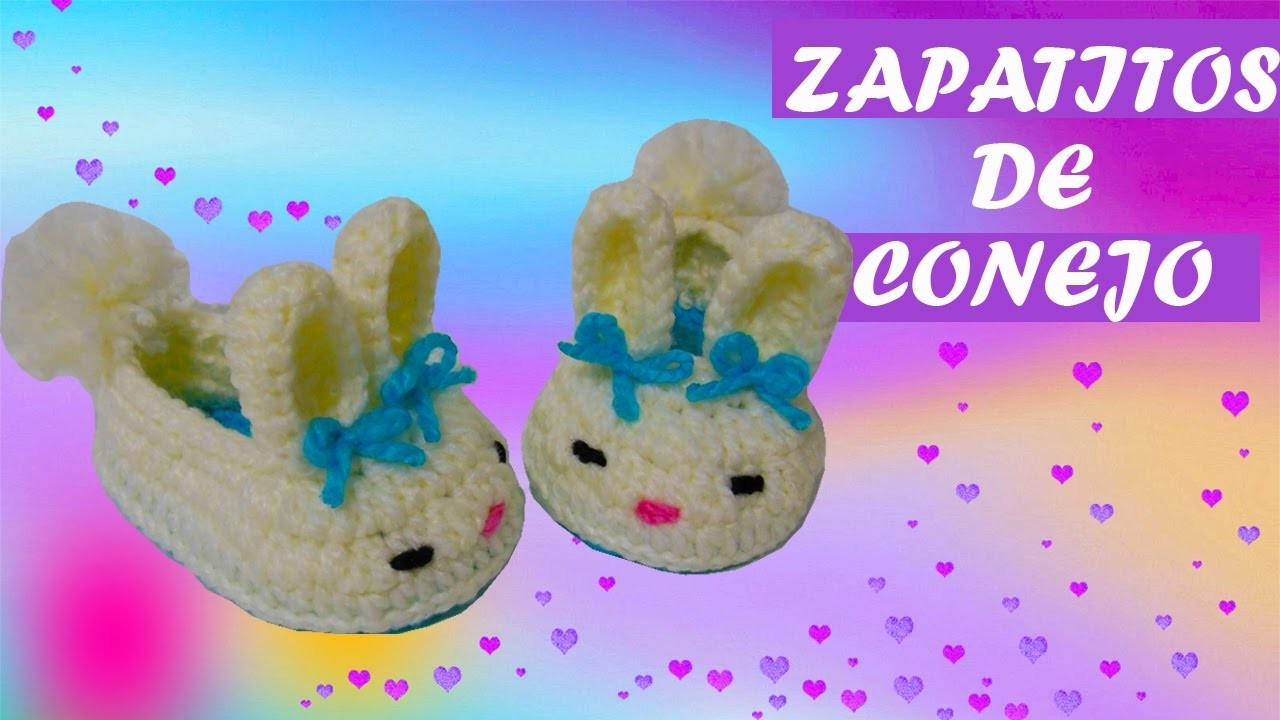 Zapatos de conejo tejidos a crochet  | PASO A PASO