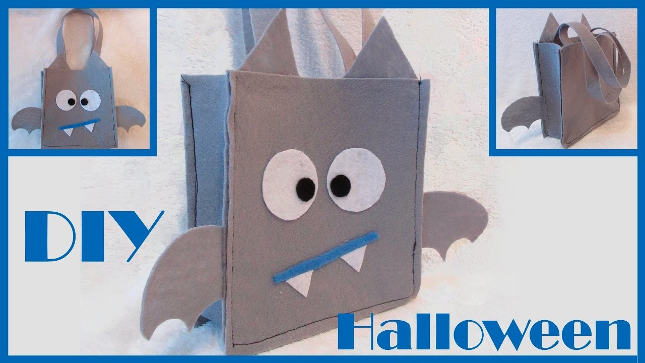 Bolsa de caramelos en forma de murciélago para Halloween   DIY   J&R