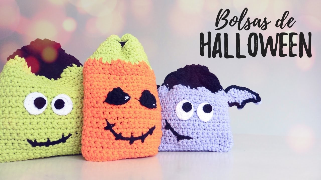 Bolsas.Mochilas de HALLOWEEN a crochet | Ahuyama Crochet