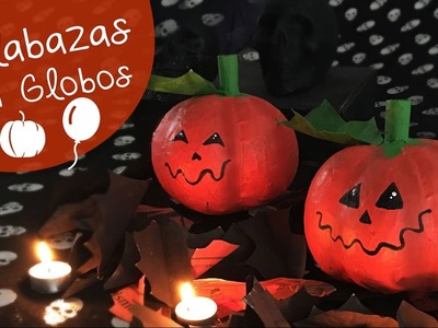 Calabazas con Globos :: Halloween diy :: Decoración de Halloween