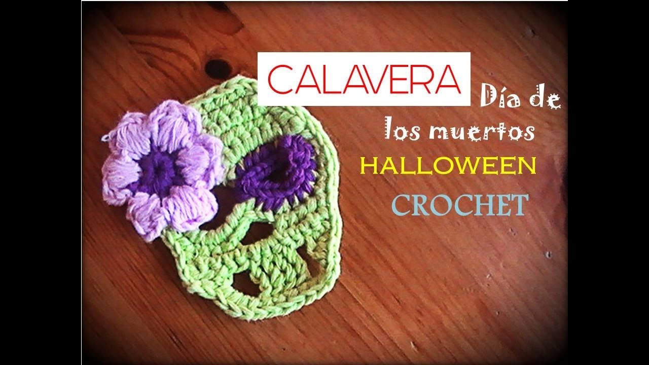 CALAVERA día de los muertos - Halloween CROCHET (diestro)