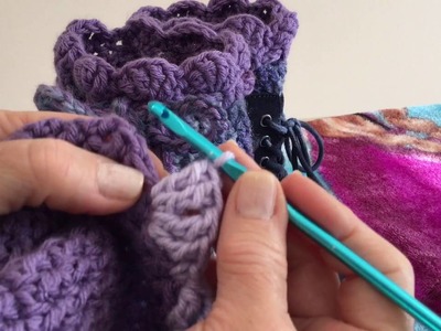 Cómo hacer Calentadores para Botas en Punto Alto y Abanicos Crochet (FACIL)
