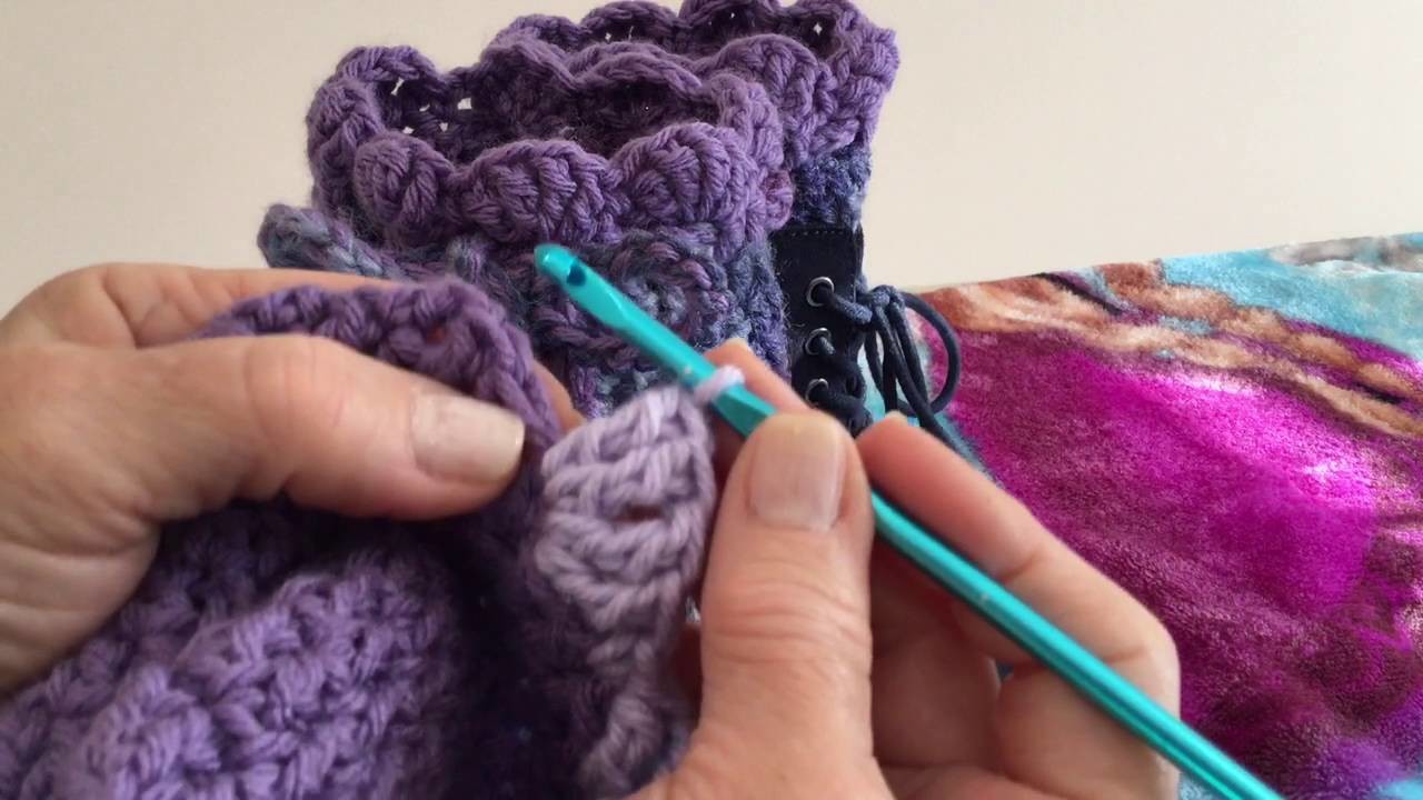 Cómo hacer Calentadores para Botas en Punto Alto y Abanicos Crochet (FACIL)