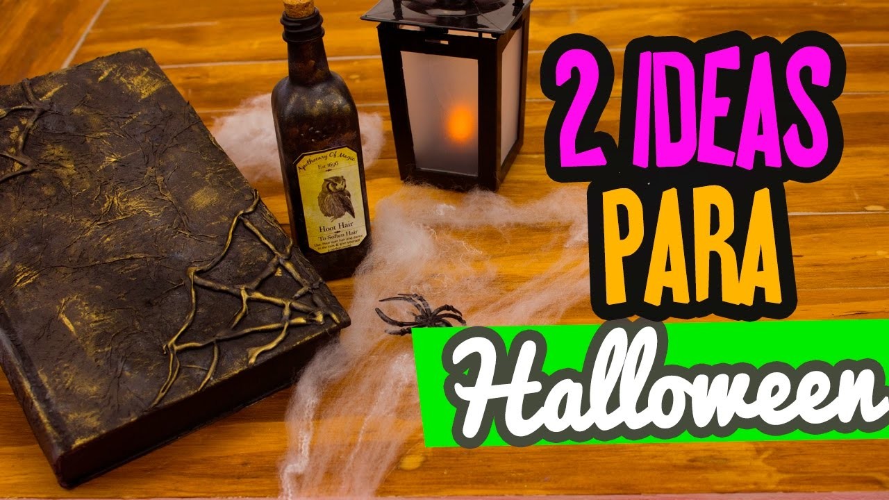 Decoraciones para Halloween 2 Ideas fáciles | Libro de Hechizos y Pócima | Manualidades | Catwalk