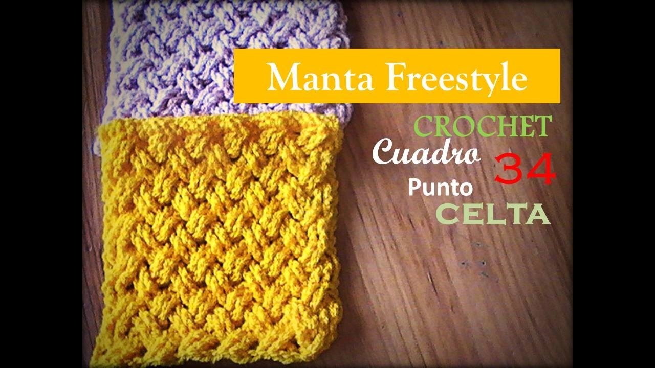 PUNTO CELTA a crochet - cuadro 34 manta FREESTYLE (Diestro)