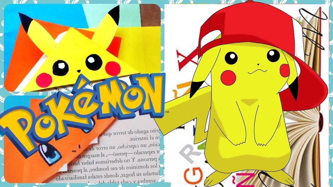 Separadores de Libros de Pikachu Pokemon - Manualidades de Lina