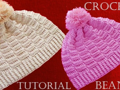 Como hacer gorros a Crochet -  Crochet Beanie Tutorial