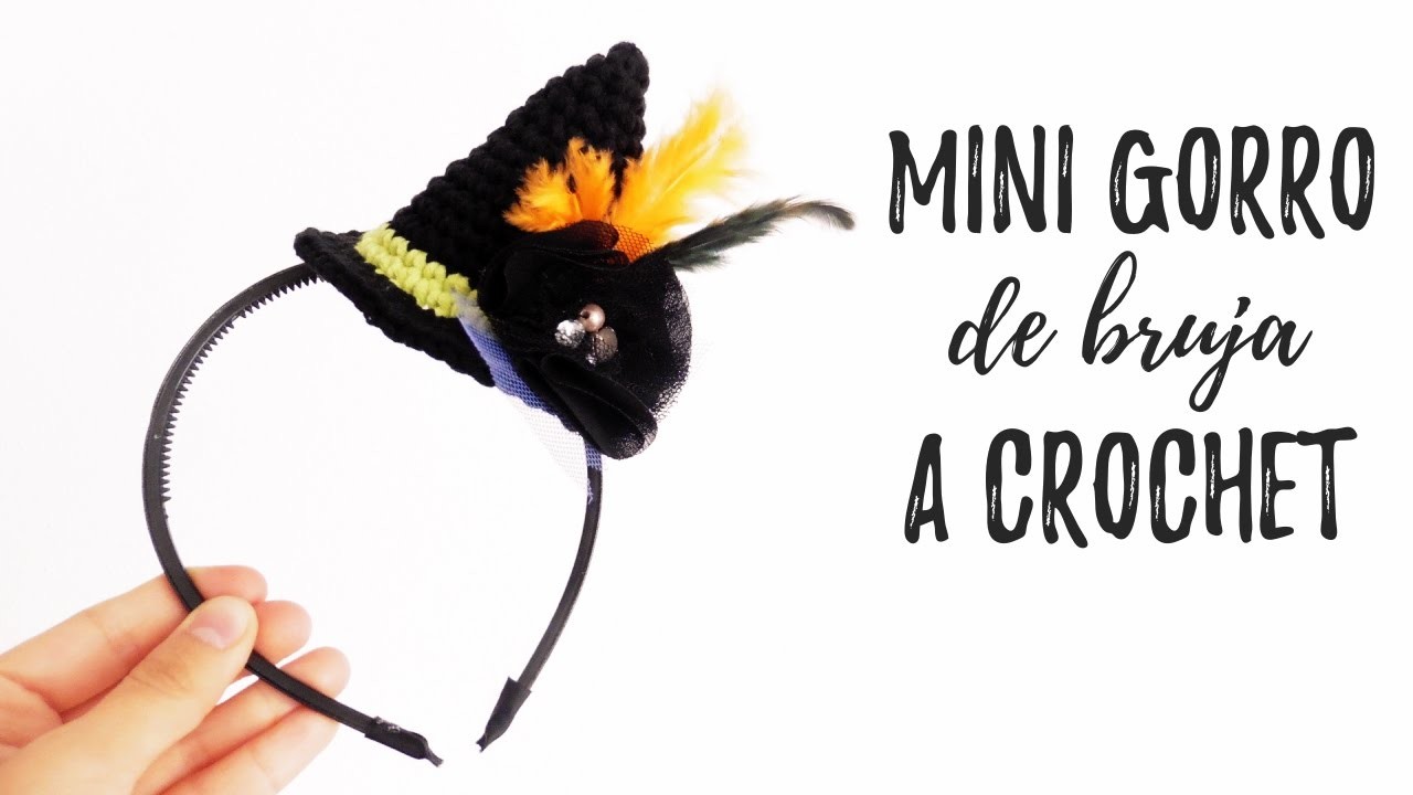 Mini GORRO DE BRUJA a crochet | Ahuyama Crochet