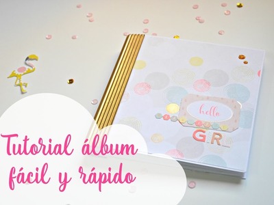 Tutorial mini álbum scrapbook súper fácil y rápido para pocas fotos por pasos | Scrapeando con Rocío
