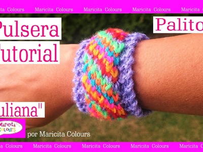 Bella Pulsera Vintage a Palitos tipo TELAR "Juliana" por Maricita Colours