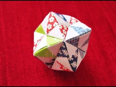 Como hacer POLIEDRO de papel? Papeleo hermosa KUSUDAMA  Origami #5