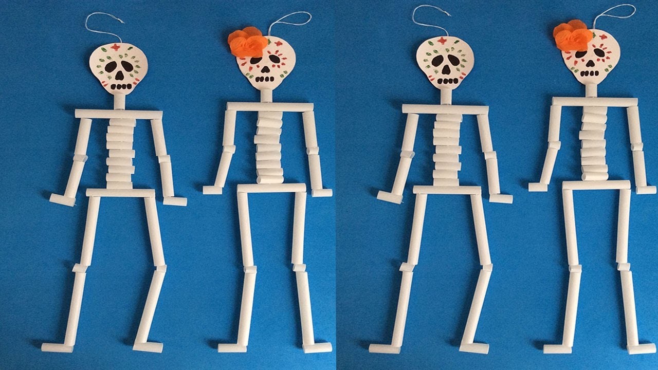 Como hacer un esqueleto, , Halloween decorations. Decoraciones para día de muertos. Esqueleto.