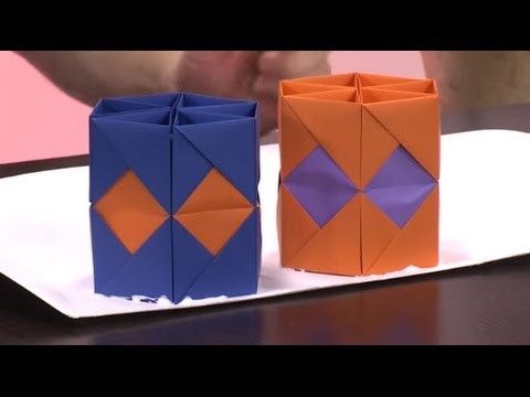 Como hacer un portalapiz en origami - Hogar Tv  por Juan Gonzalo Angel