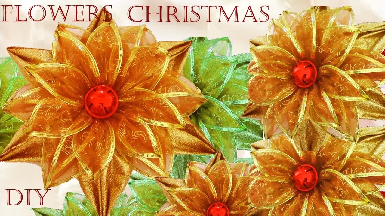Haz flores de navidad y lindas y fáciles decoraciones