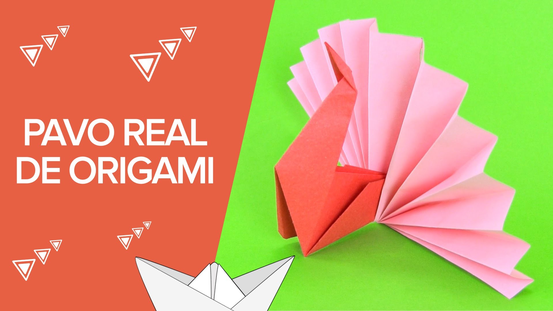 Pavo real de papel | Origami para niños