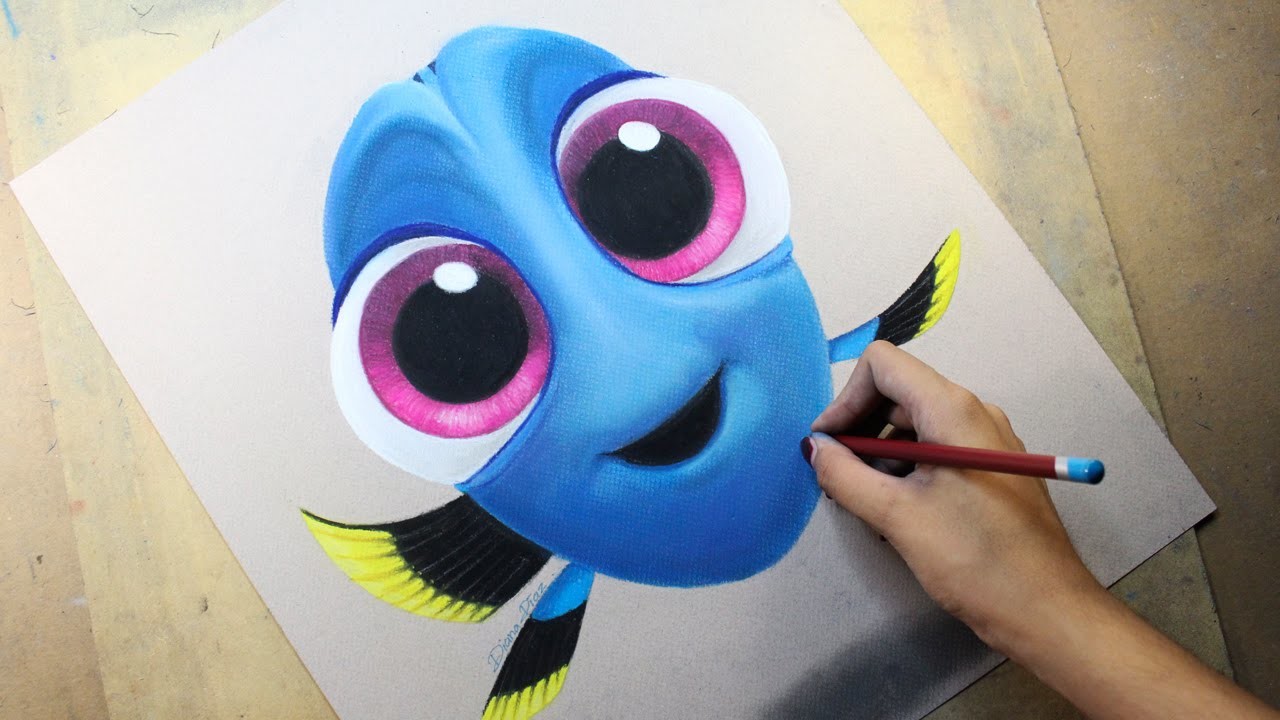 Speed Drawing: Baby Dory (Finding Dory | Buscando a Dory) | Diana Díaz