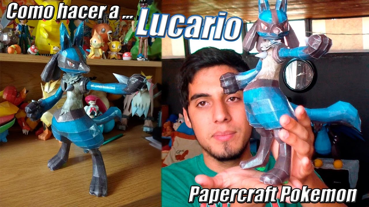 Tutorial ★ Como hacer a Lucario - Pokemon Papercraft