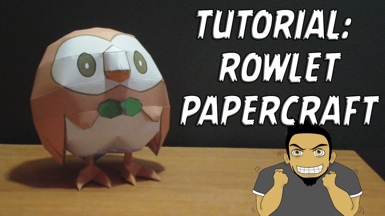 Tutorial - Rowlet Papercraft (Pokemon Sun & Moon #2)