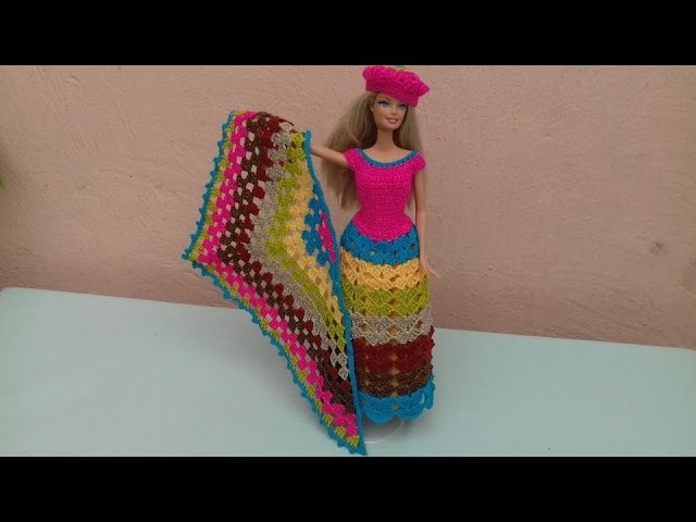 Vestido para Barbie multicolor