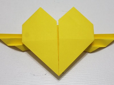 Como hacer un corazon con alas de papel