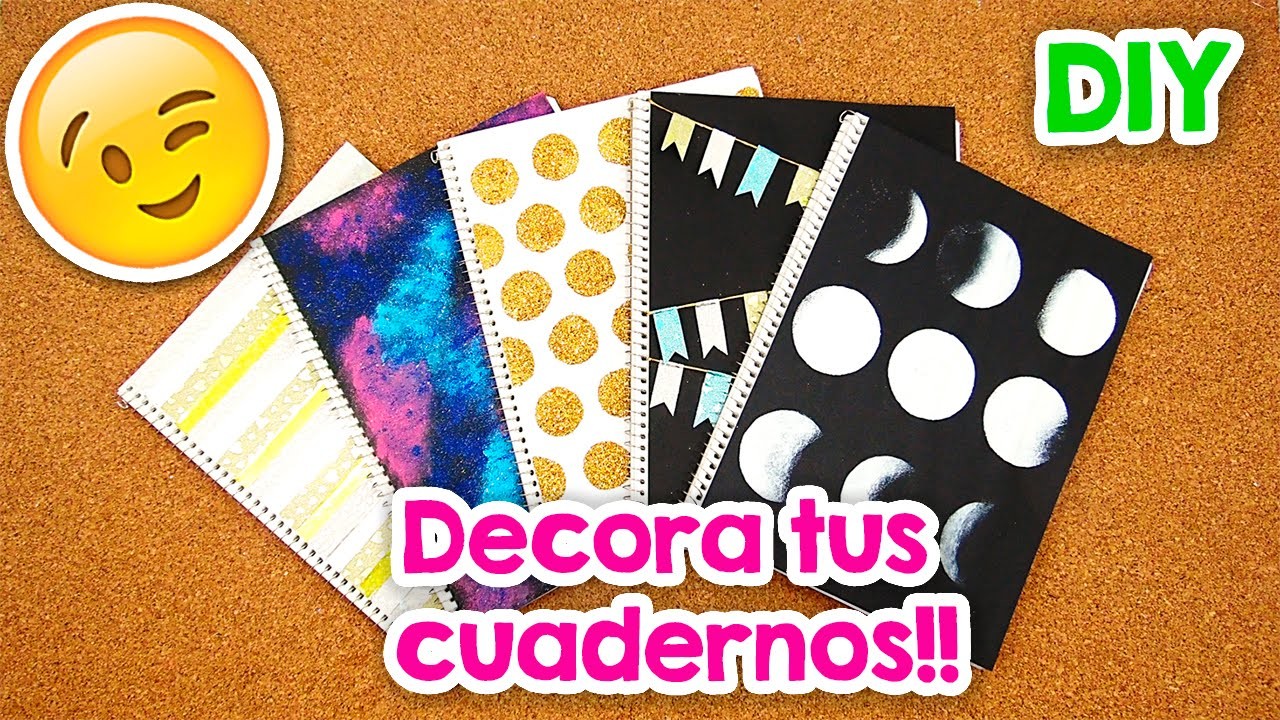 DIY | 5 Formas para Forrar y decorar tus Cuadernos!! + Blooper | FÁCIL | PumitaNegraArt 