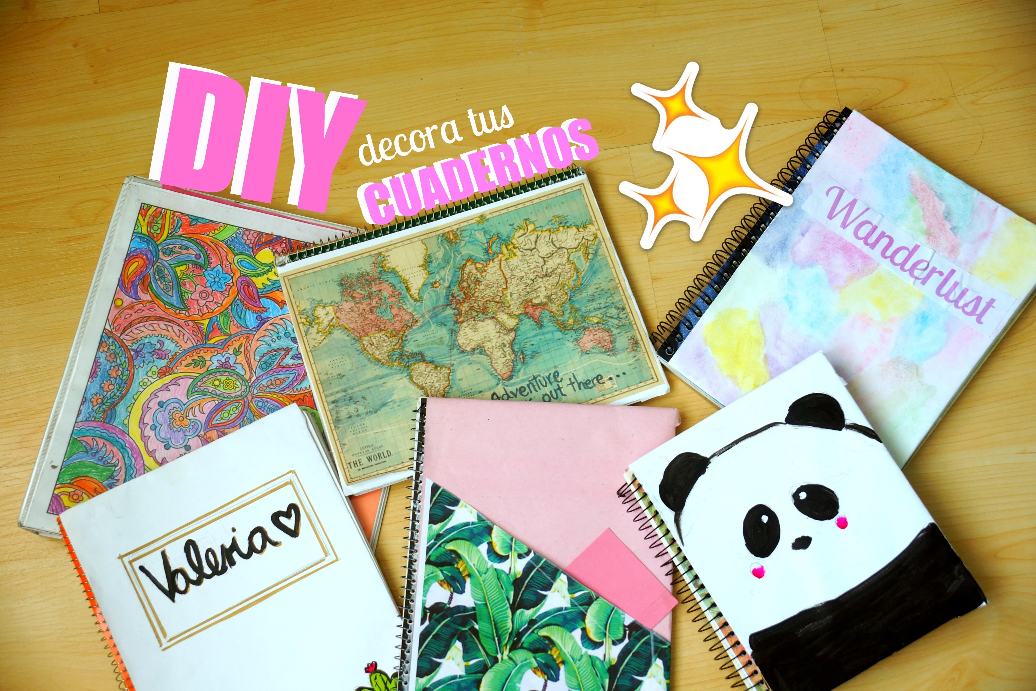 DIY - 6 ideas fáciles para decorar tus cuadernos! ♡