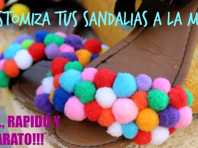 DIY Sandalias de POMPONES!!