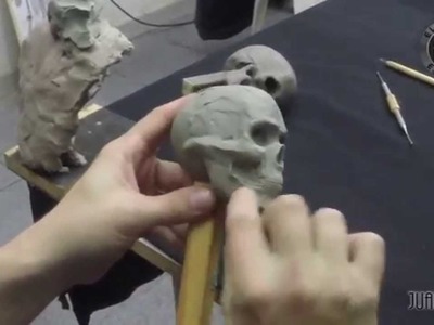 Modelado de un cráneo en plasticera parte 3