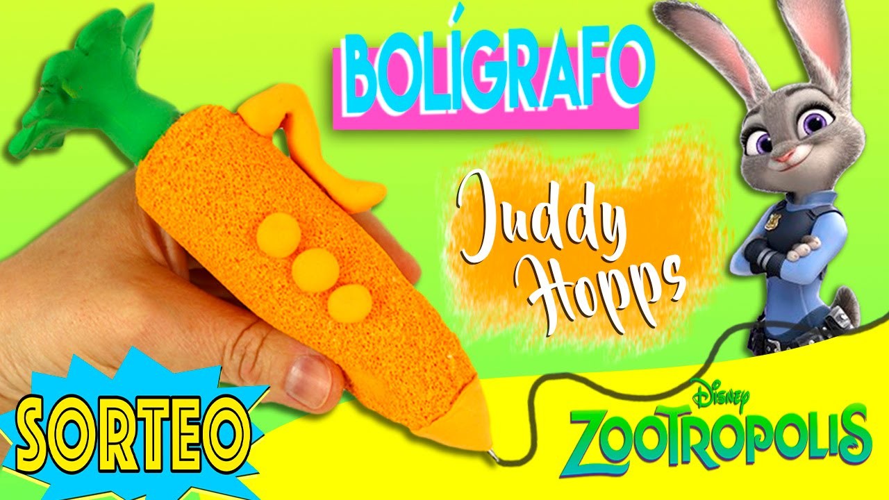 BOLIGRAFO decorado ZOOTROPOLIS * Zanahoria JUDDY HOPPS Zootopia