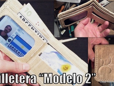 Cómo hacer una billetera? Modelo 2  "El Rincón del Soguero"